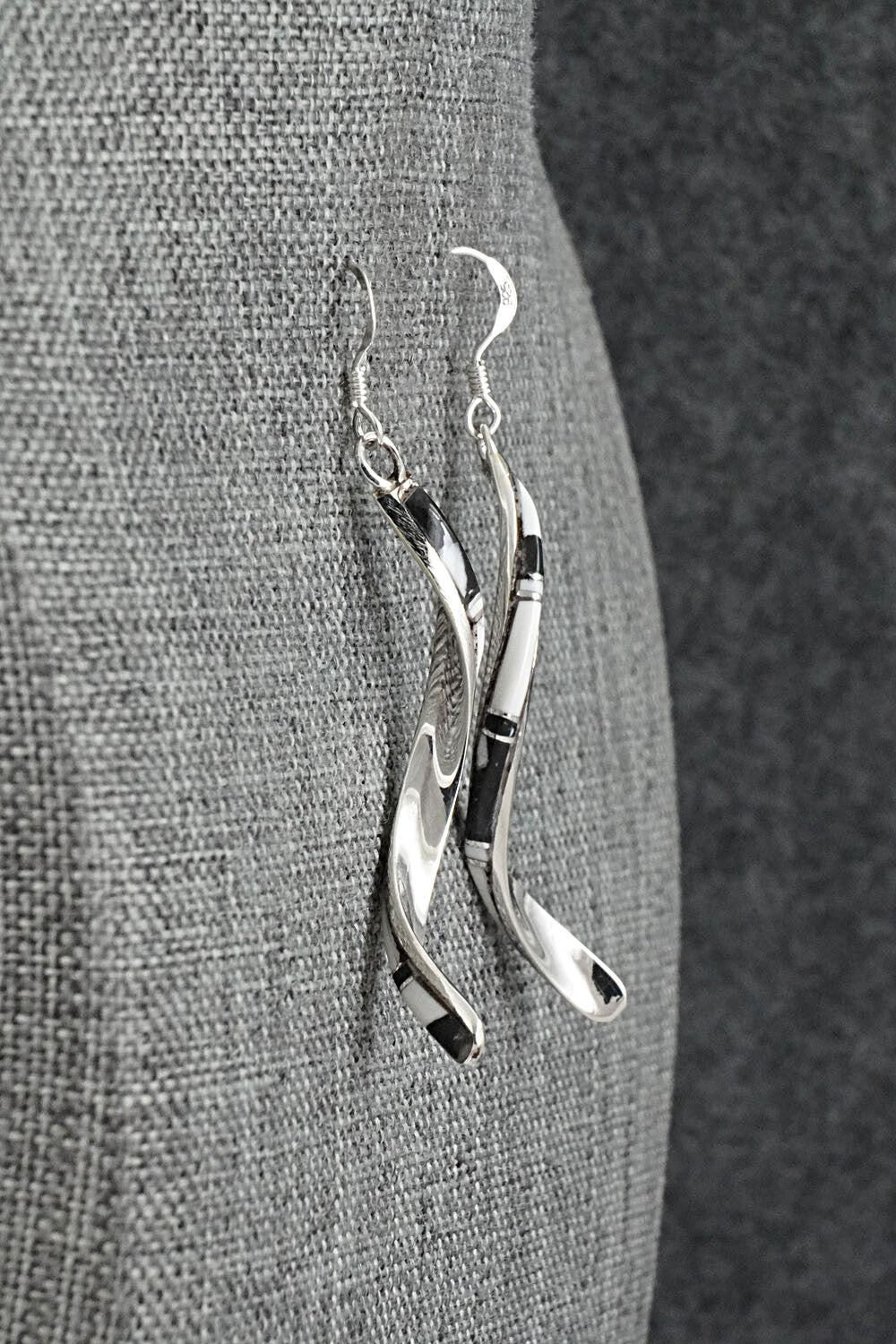 White Buffalo & Sterling Silver Earrings - Terrance Panteah