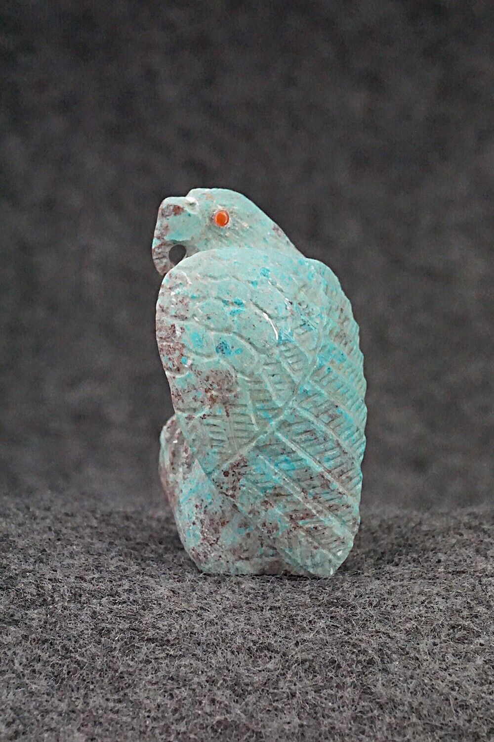 Eagle Zuni Fetish Carving - Derrick Kaamasee