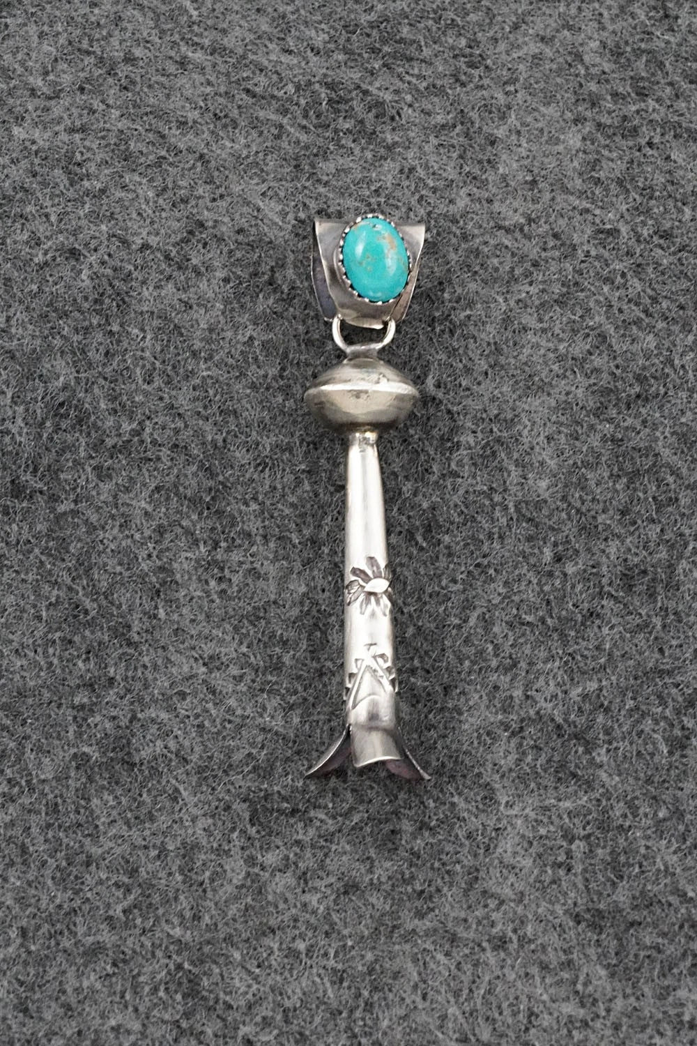 Turquoise & Sterling Silver Pendant - Phil Garcia