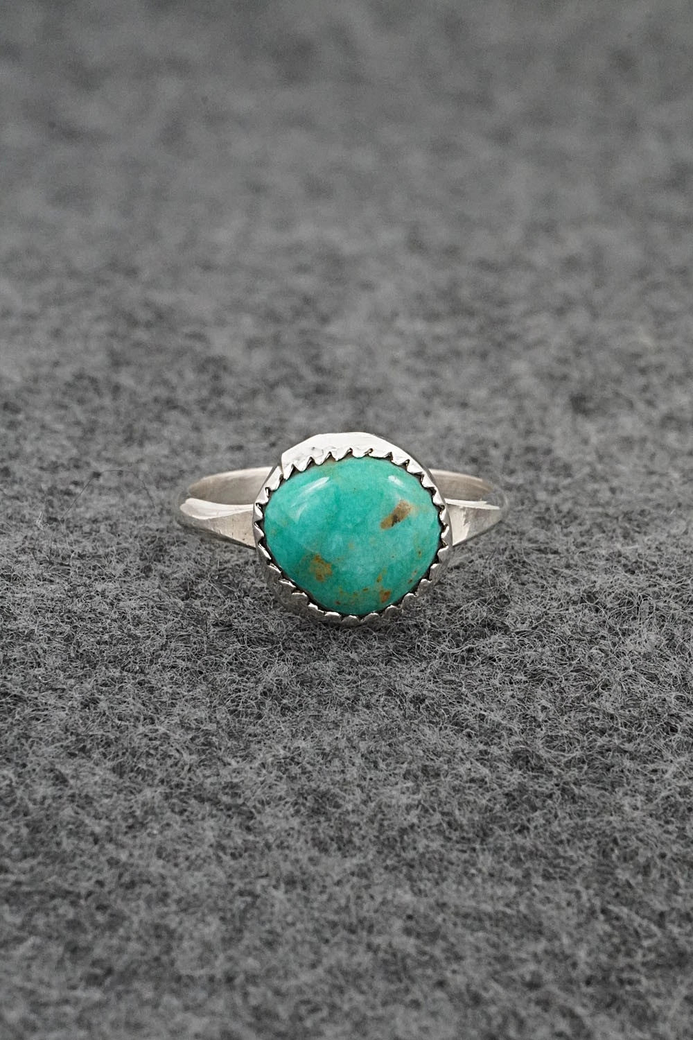 Turquoise & Sterling Silver Ring - Darius Arviso - Size 7