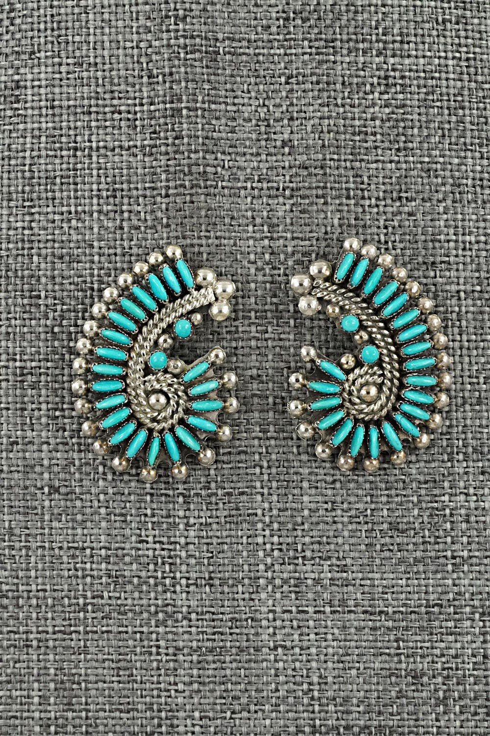 Turquoise & Sterling Silver Earrings - Connie Wyaco