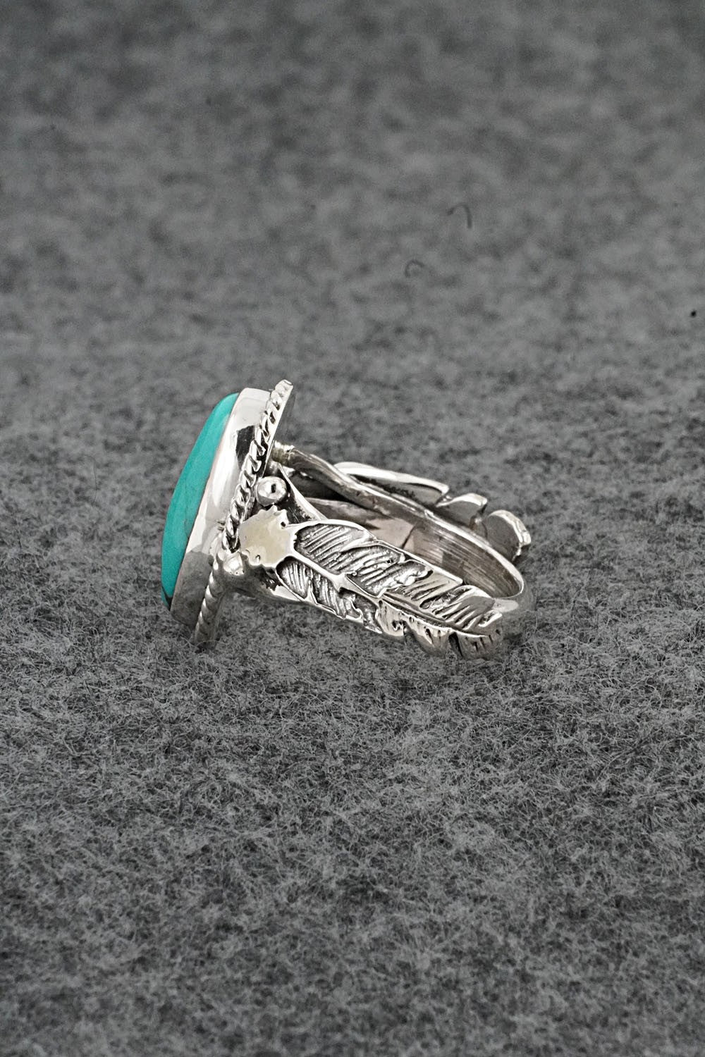 Turquoise & Sterling Silver Ring - Annette Chiquito - Size 8