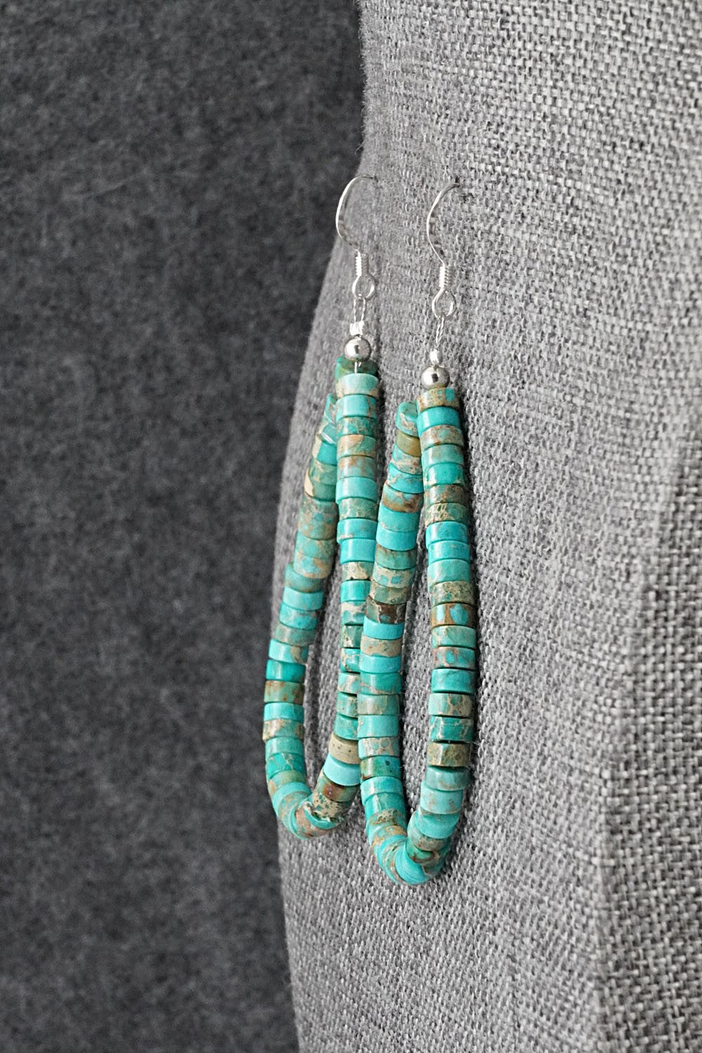 Turquoise & Sterling Silver Earrings - Doreen Jake