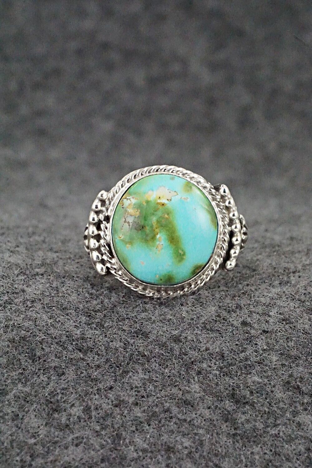 Turquoise & Sterling Silver Ring - Andrew Vandever - Size 7.75