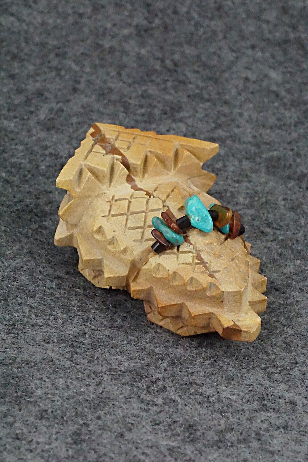 Horned Toad Zuni Fetish Carving - Douglas Martza