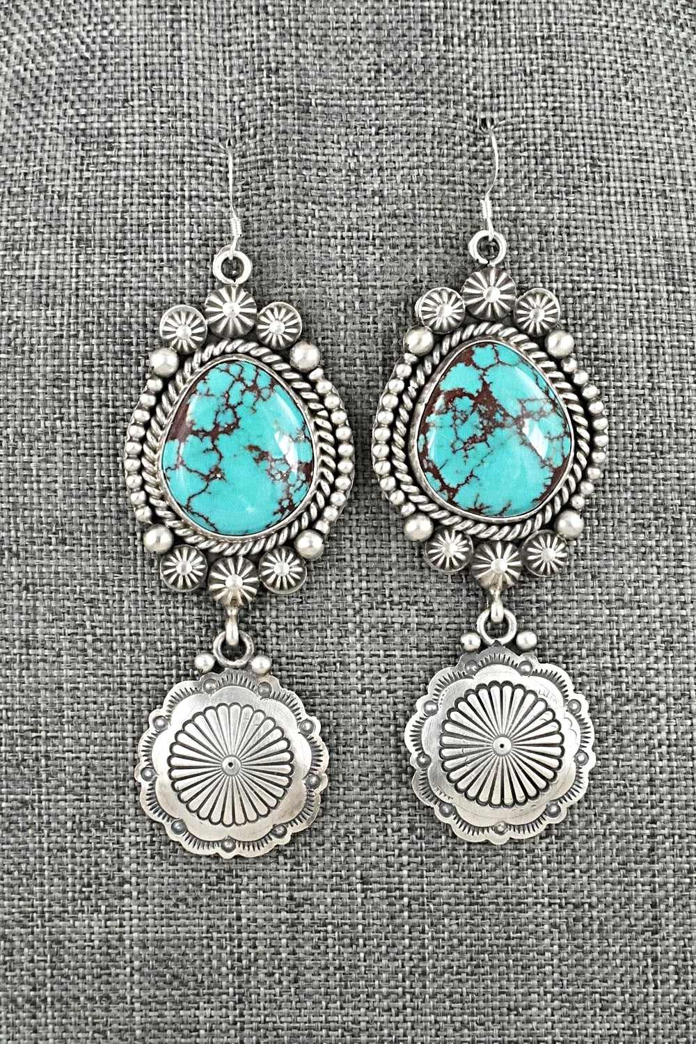 Turquoise & Sterling Silver Earrings - Michael Calladitto