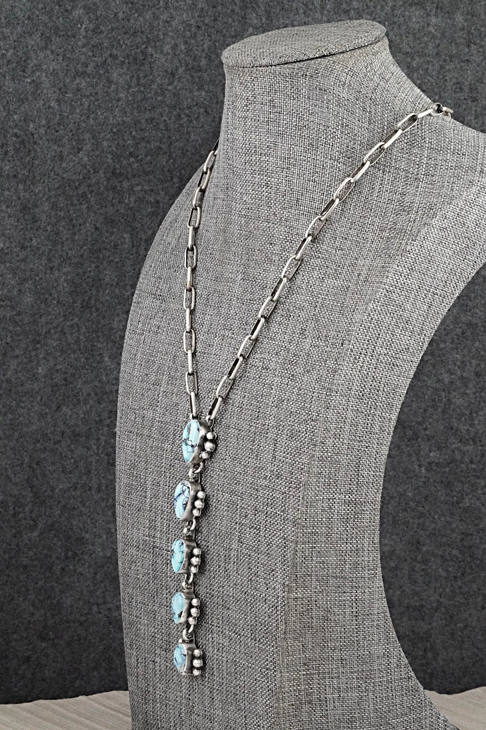 Turquoise & Sterling Silver Necklace - Bobby Johnson