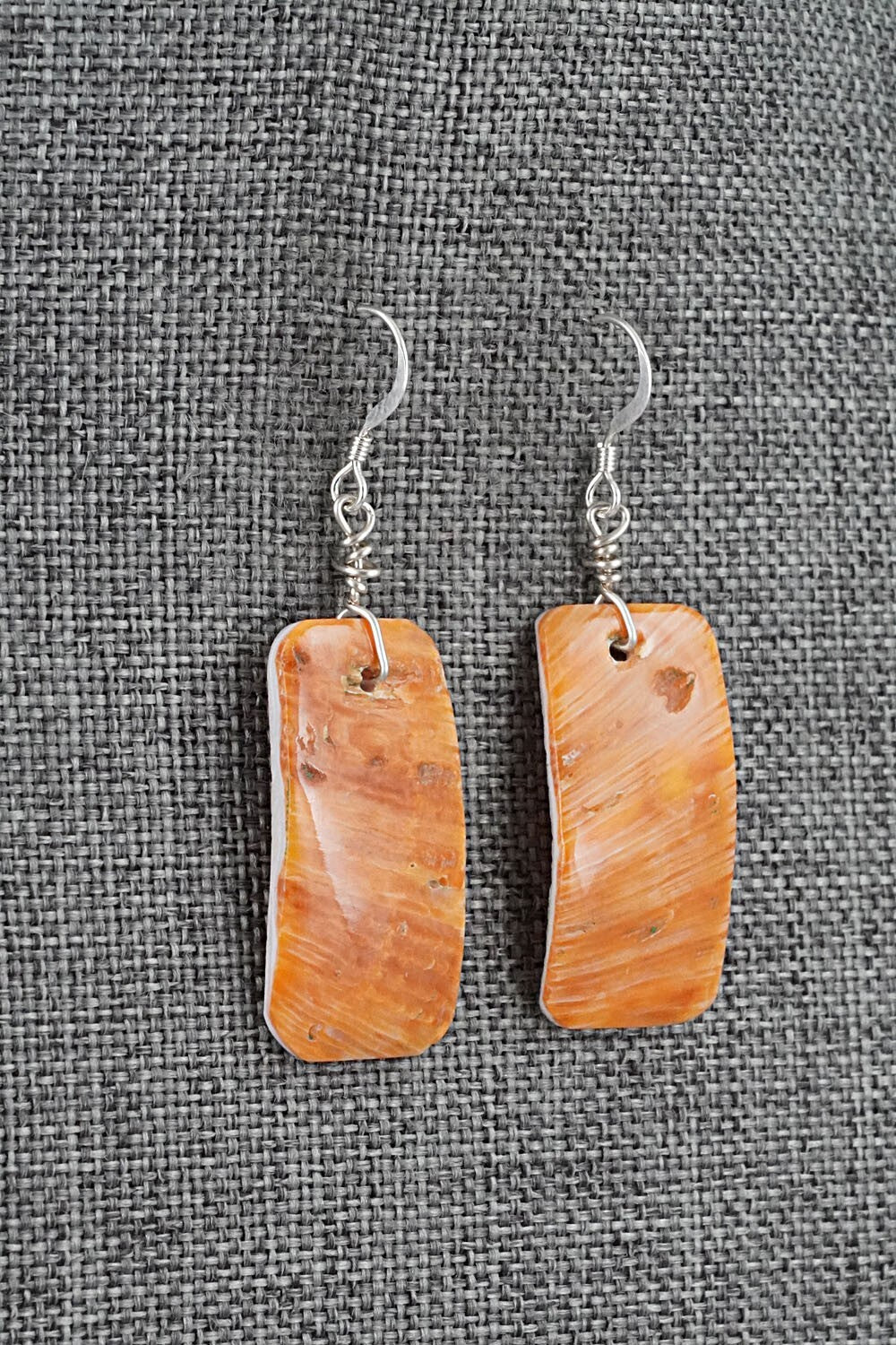 Spiny Oyster & Sterling Silver Earrings - Louise Joe