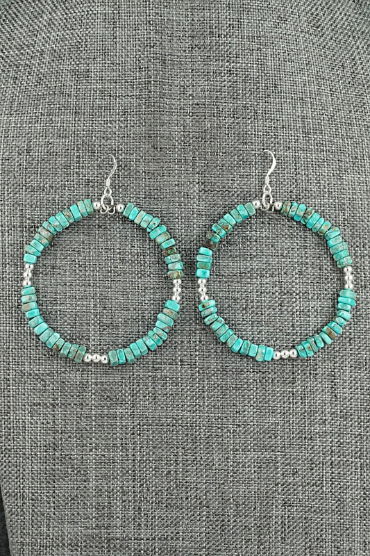 Turquoise & Sterling Silver Earrings - Doreen Jake