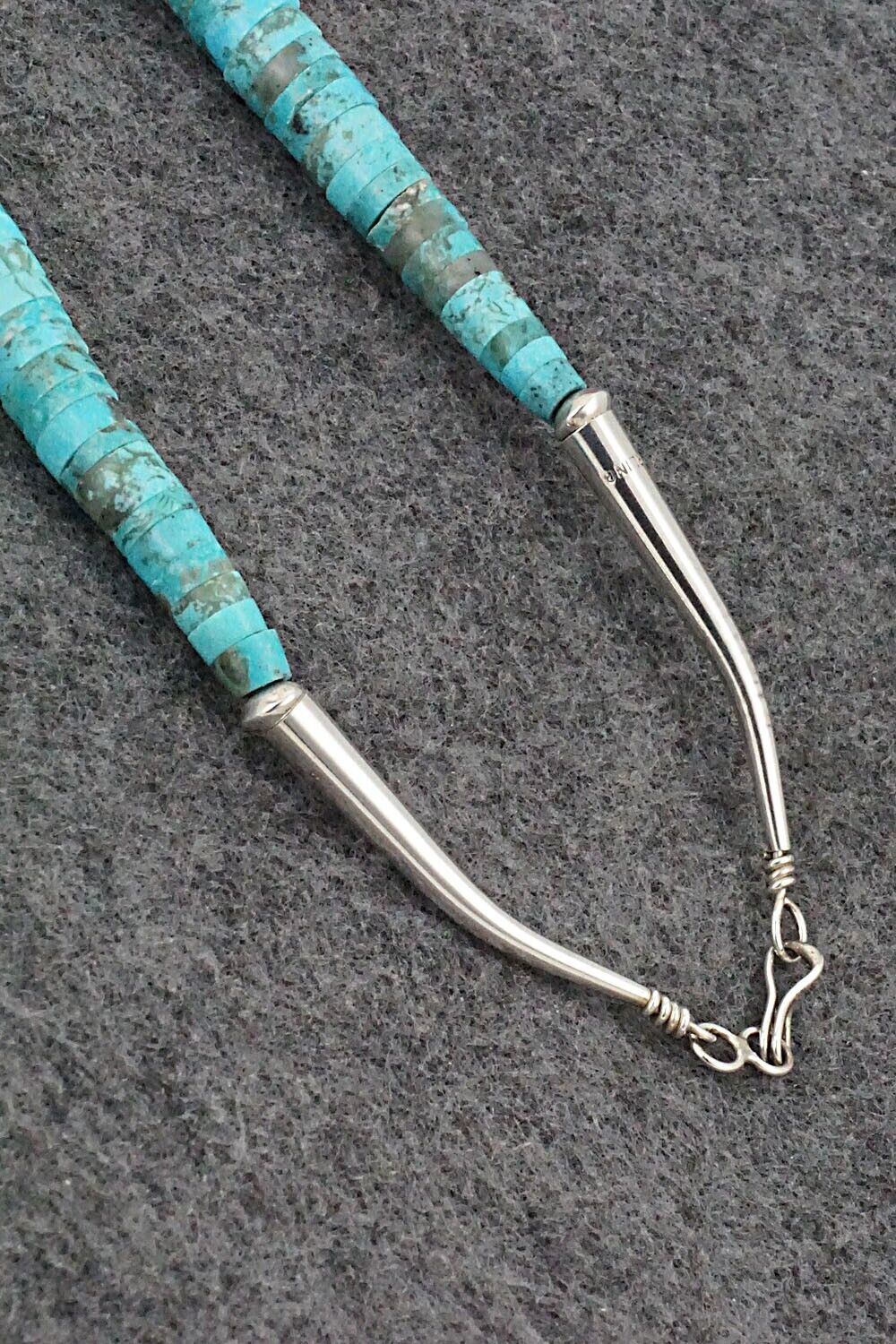 Turquoise & Sterling Silver Necklace - Lupe Lovato