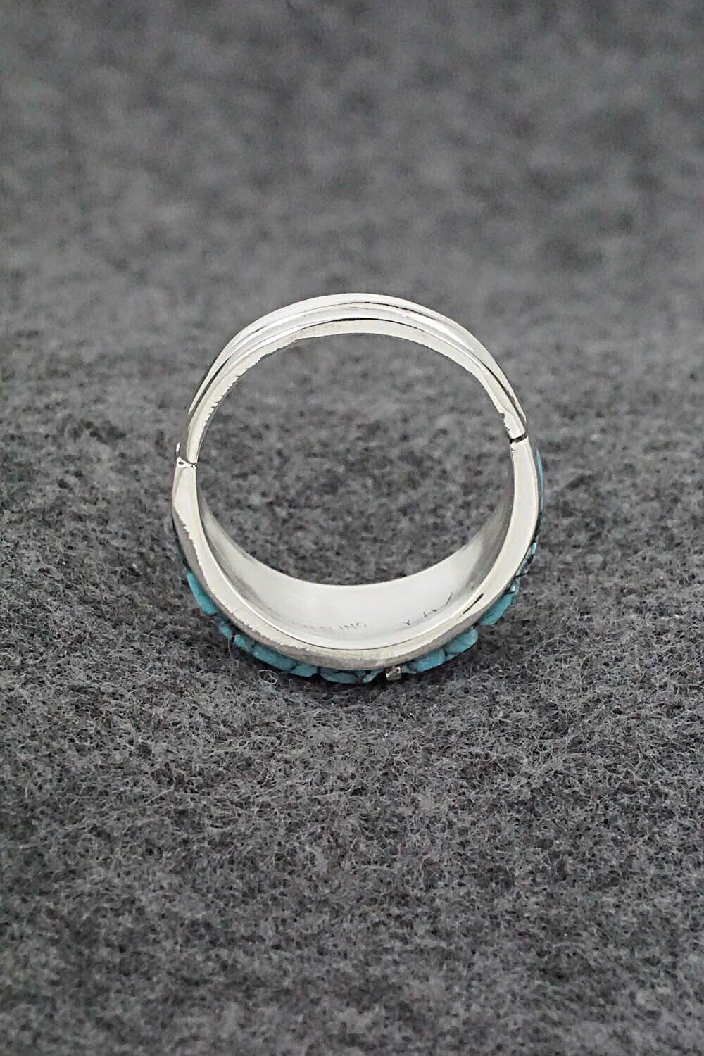 Turquoise & Sterling Silver Ring - Edison Yazzie - Size 10