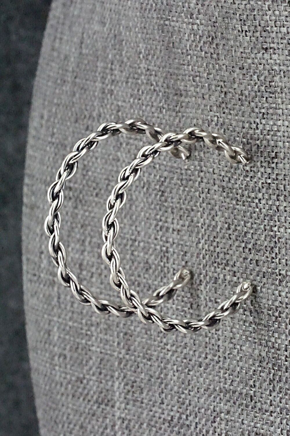Sterling Silver Hoop Earrings - Elaine Tahe