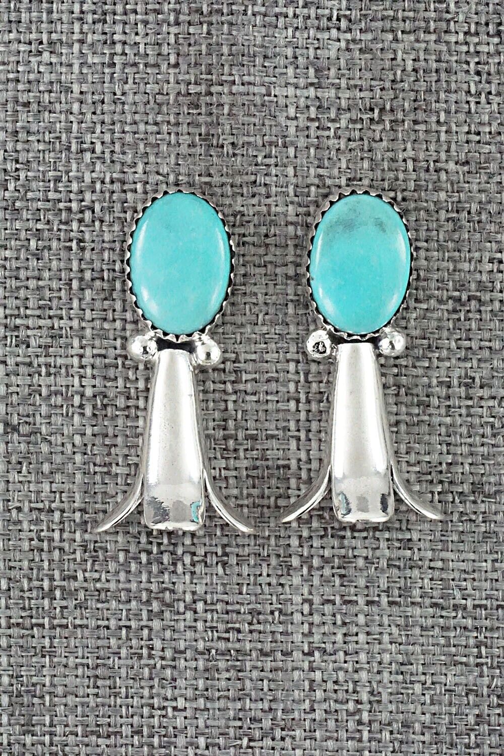 Turquoise & Sterling Silver Blossom Earrings - Jameson Garcia