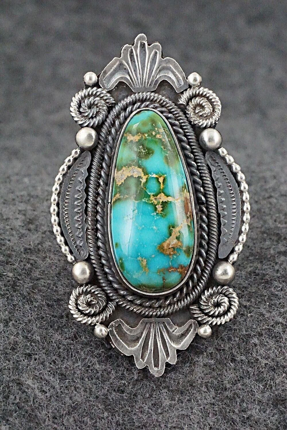 Turquoise & Sterling Silver Ring - Rosita Calladitto - Size 9