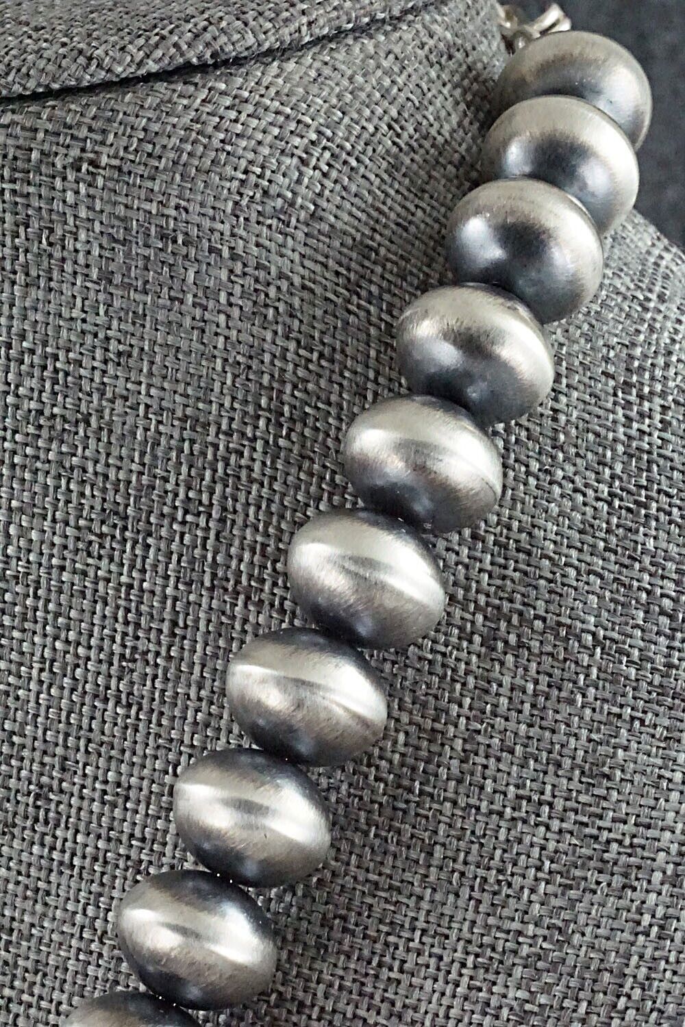 Sterling Silver Navajo Pearl Necklace 18" - Bryannen Halwood