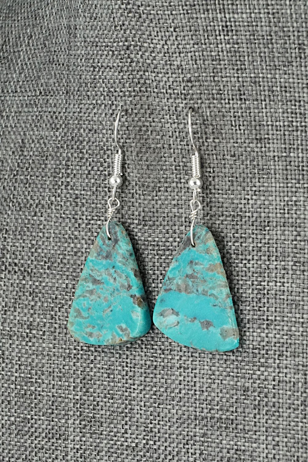 Turquoise & Sterling Silver Earrings - Louise Pete