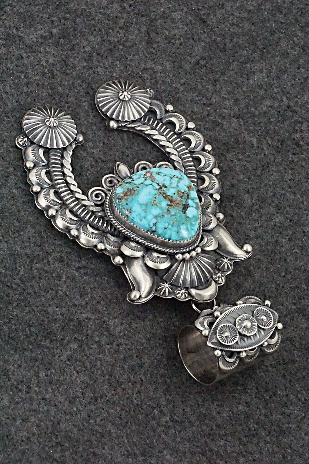 Turquoise & Sterling Silver Pendant - Delbert Gordon