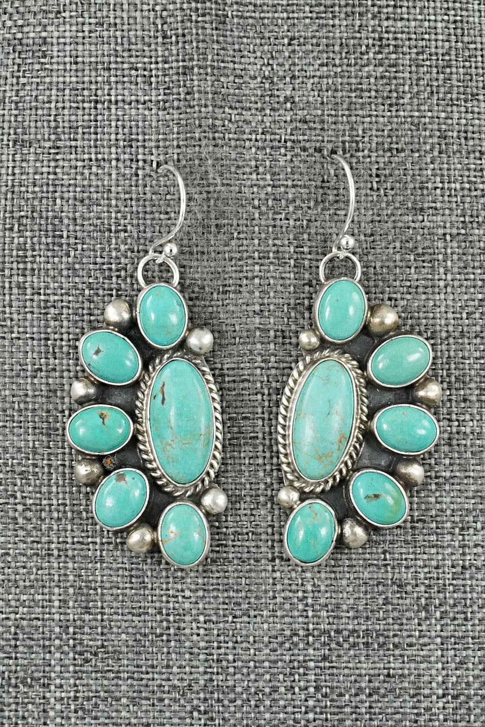 Turquoise & Sterling Silver Earrings - Kathleen Livingston