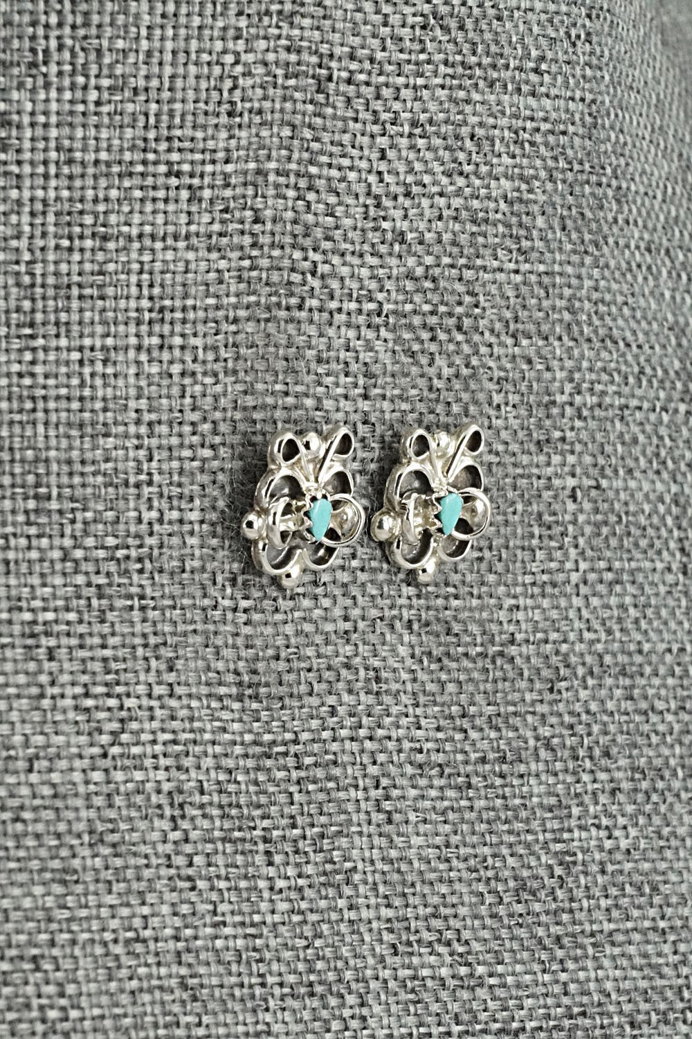 Turquoise & Sterling Silver Earrings - Carrie Wasela