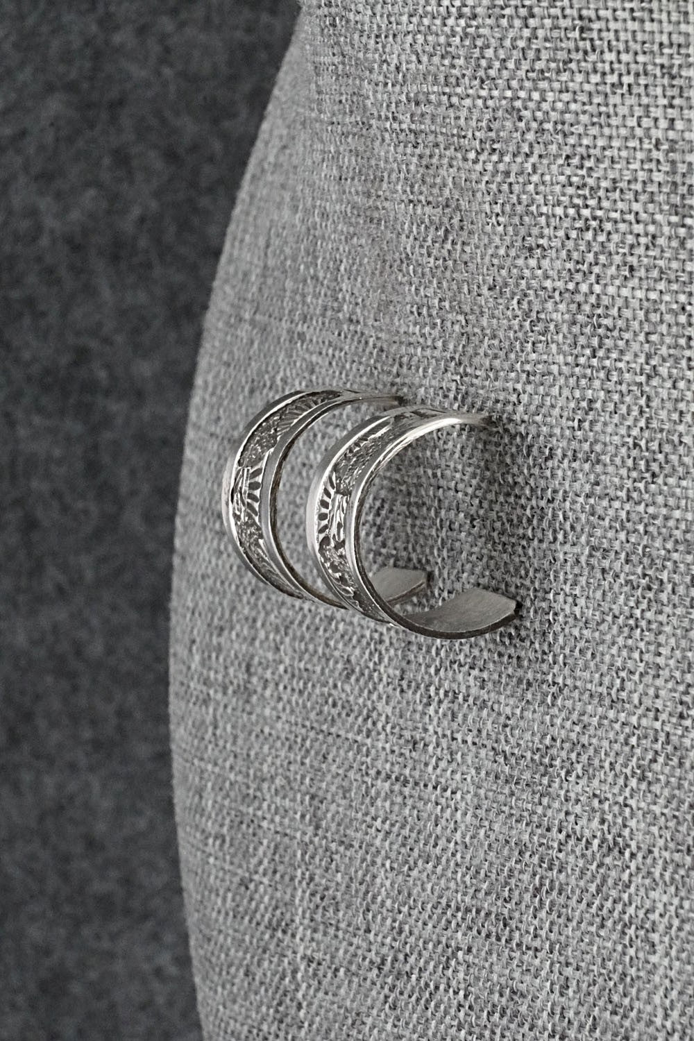 Sterling Silver Hoop Earrings - Elaine Becenti