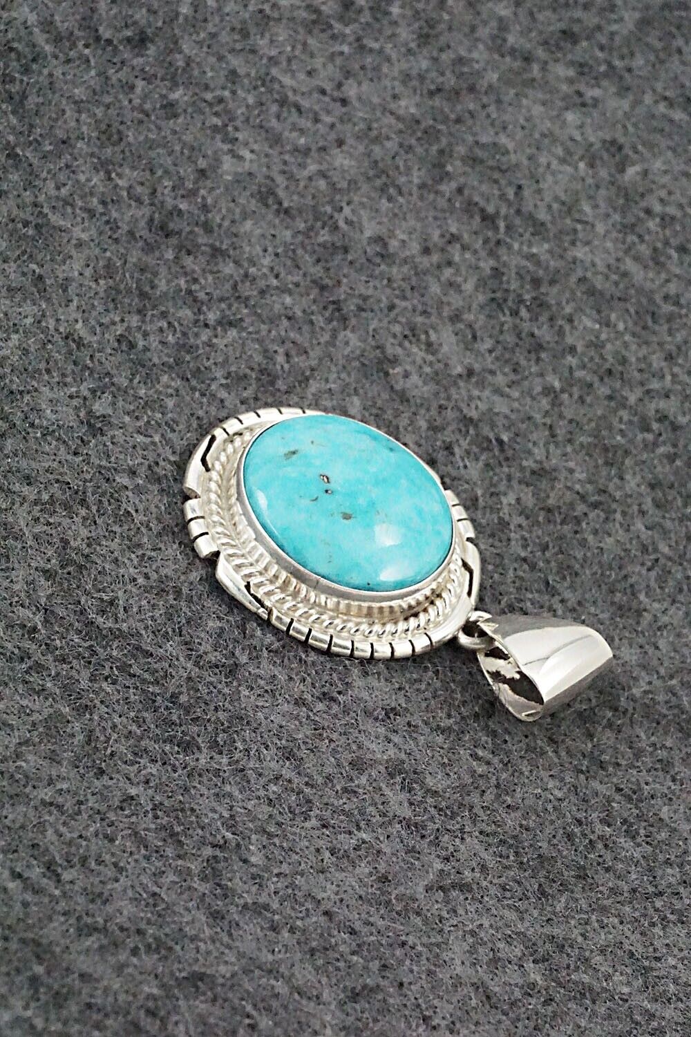 Turquoise & Sterling Silver Pendant - Peggy Skeets
