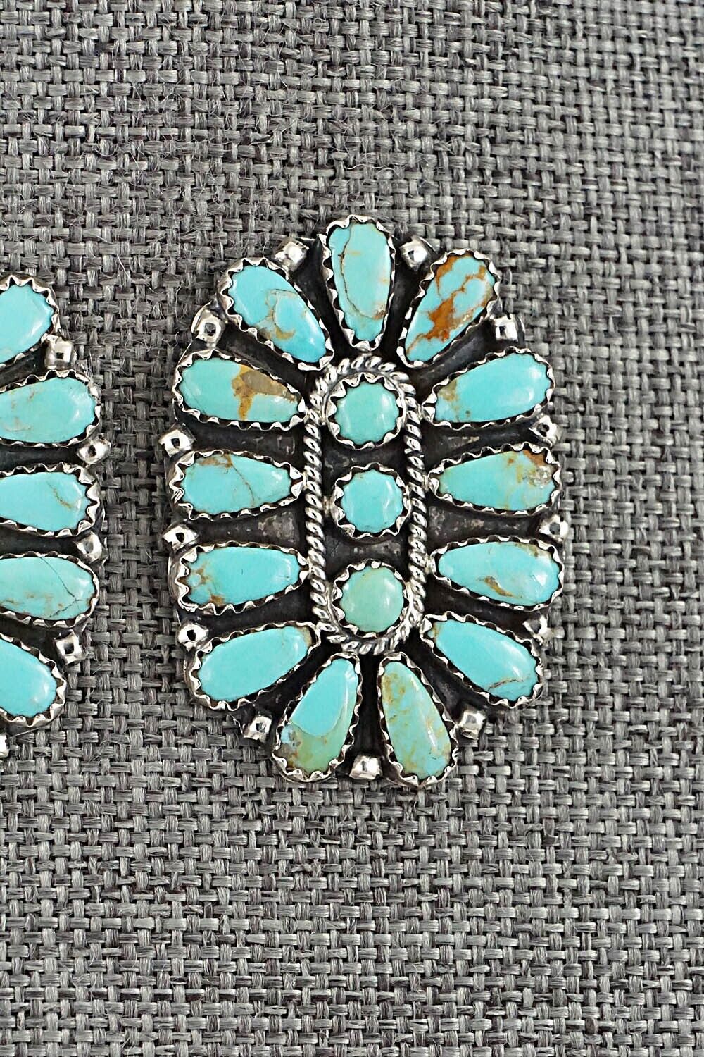 Turquoise and Sterling Silver Earrings - Zeita Begay