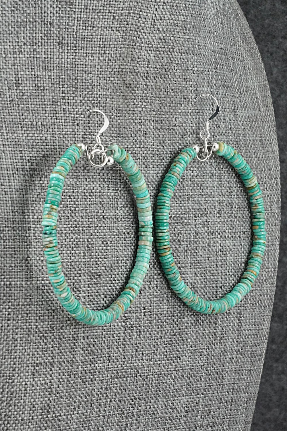 Turquoise & Sterling Silver Earrings - Doreen Jake