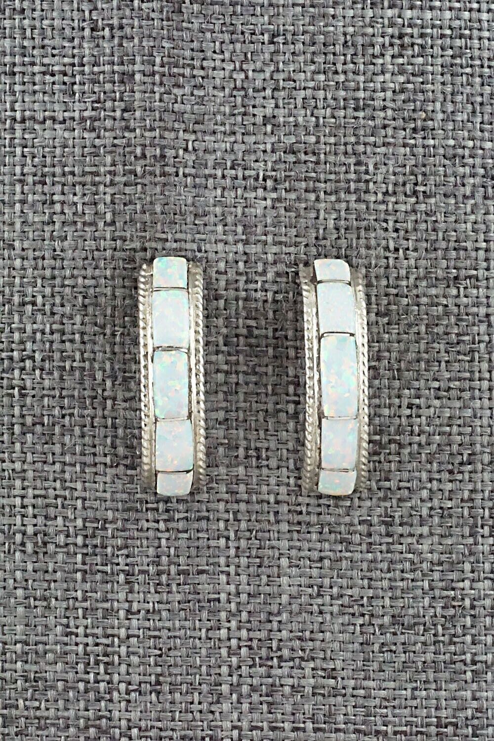 Opalite & Sterling Silver Earrings - Zenia Kylestewa