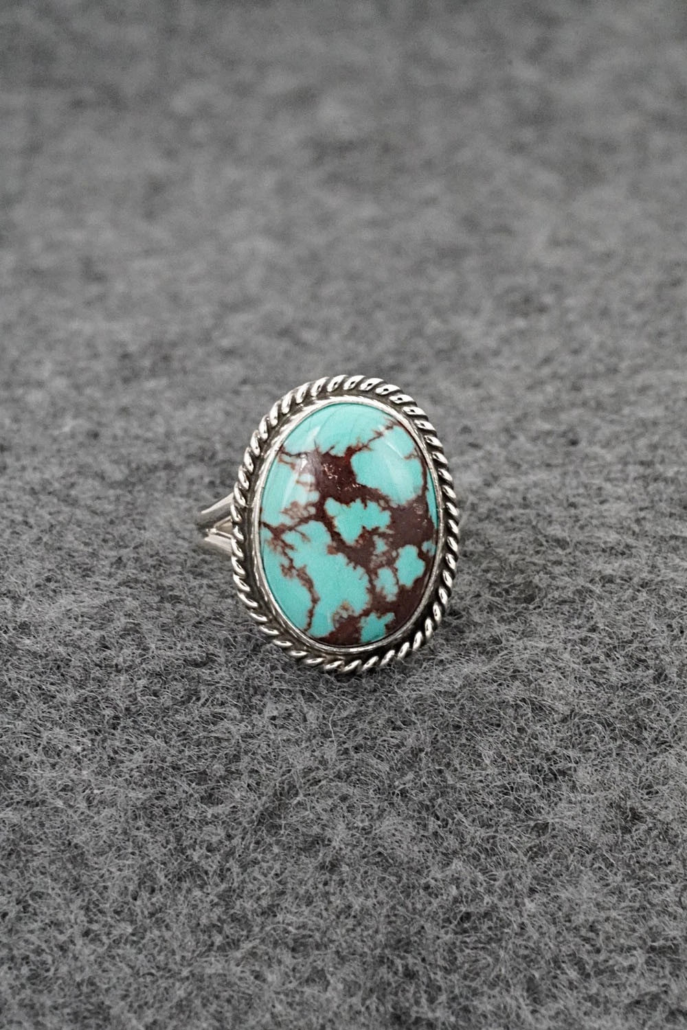 Turquoise & Sterling Silver Ring - Eugene Gruber - Size 5
