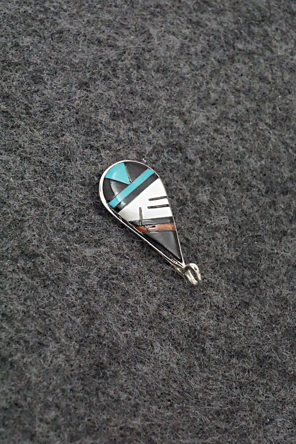 Multi Stone & Sterling Silver Pendant - Rhianna Kallestewa