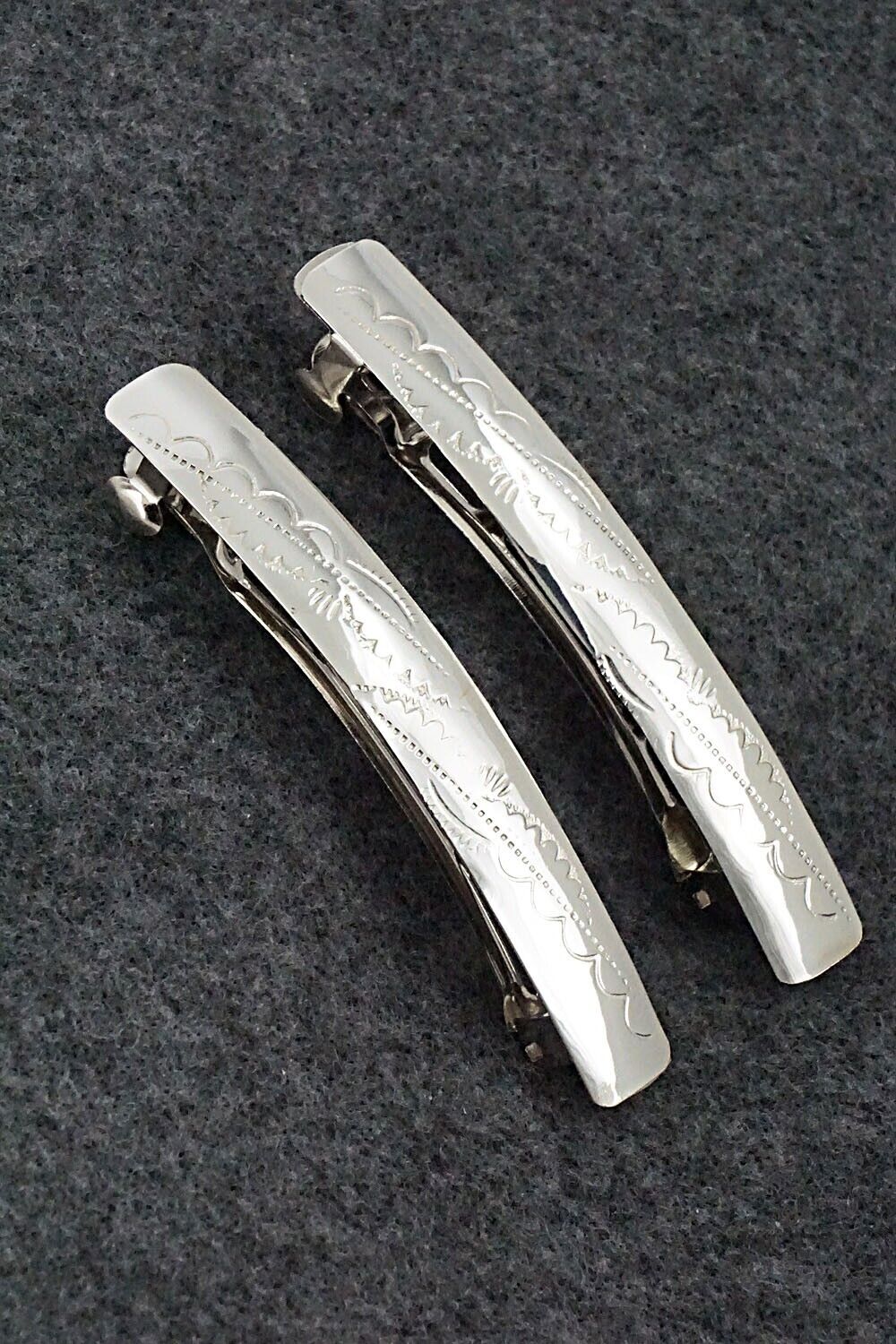 Sterling Silver Hair Barrettes - Randall Dalgai