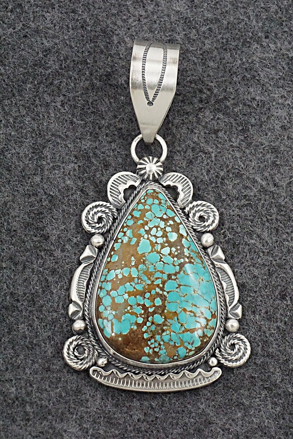 Turquoise & Sterling Silver Pendant - Jackson Hoskie