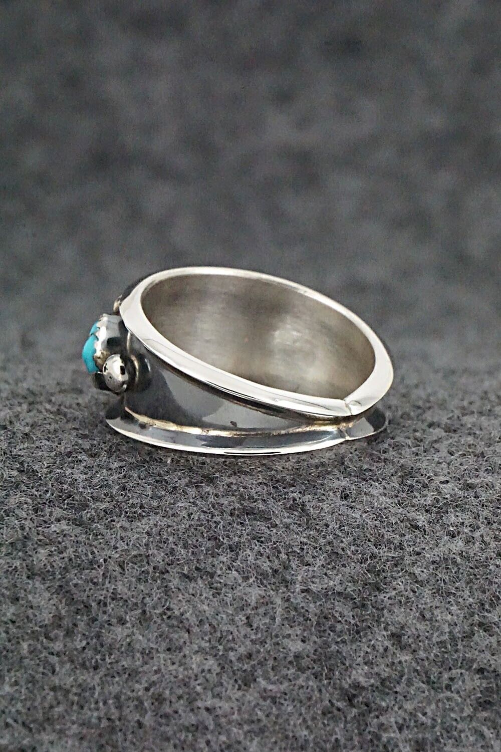 Turquoise & Sterling Silver Ring - Paul Largo - Size 8.5