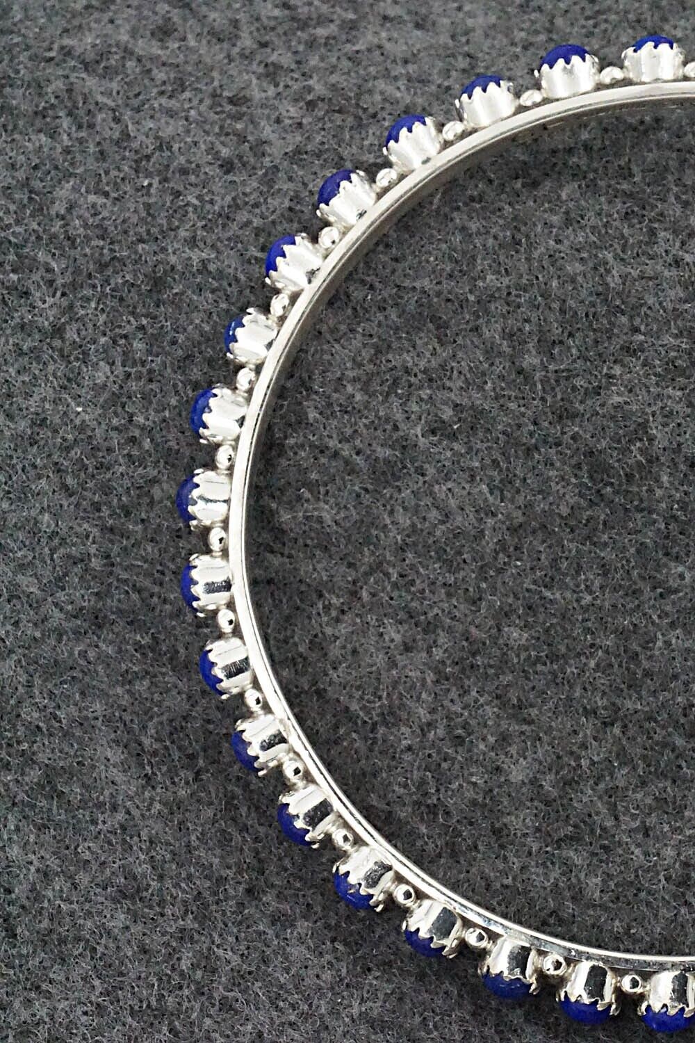 Lapis & Sterling Silver Bangle Bracelet - Gaynell Parker