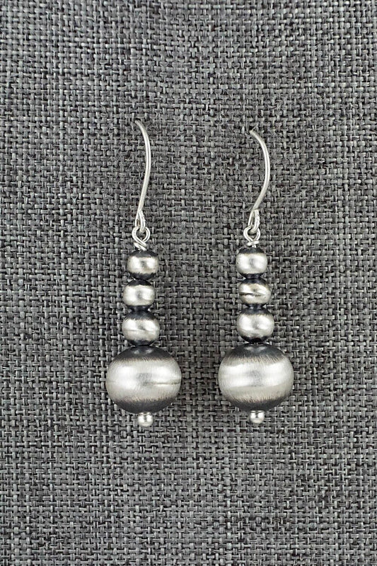 Sterling Silver Navajo Pearl Earrings - Dorinda Mariano