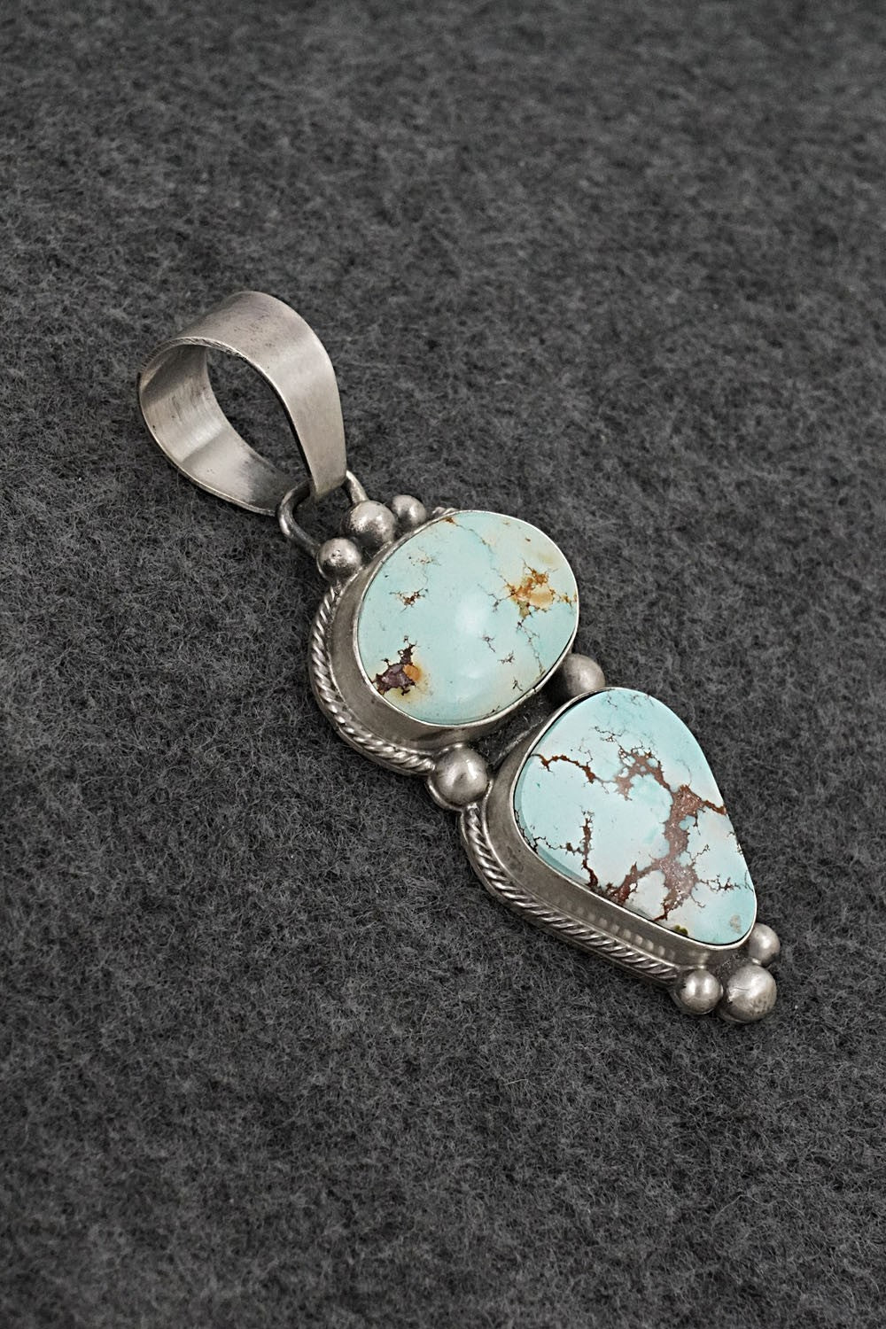 Turquoise & Sterling Silver Pendant - Bobby Johnson