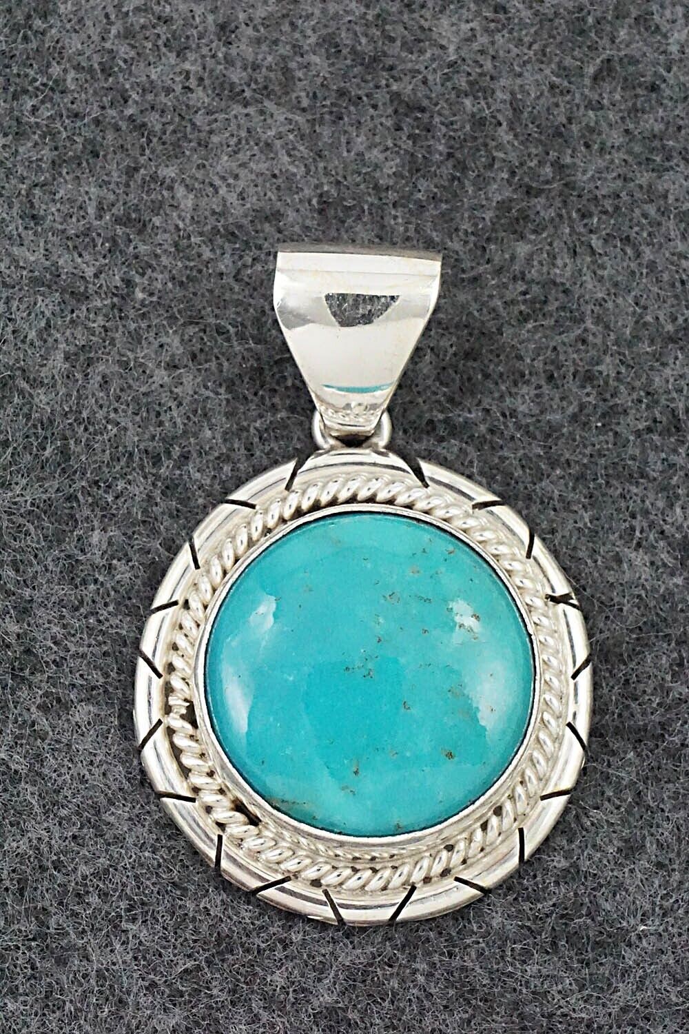 Turquoise & Sterling Silver Pendant - Peggy Skeets