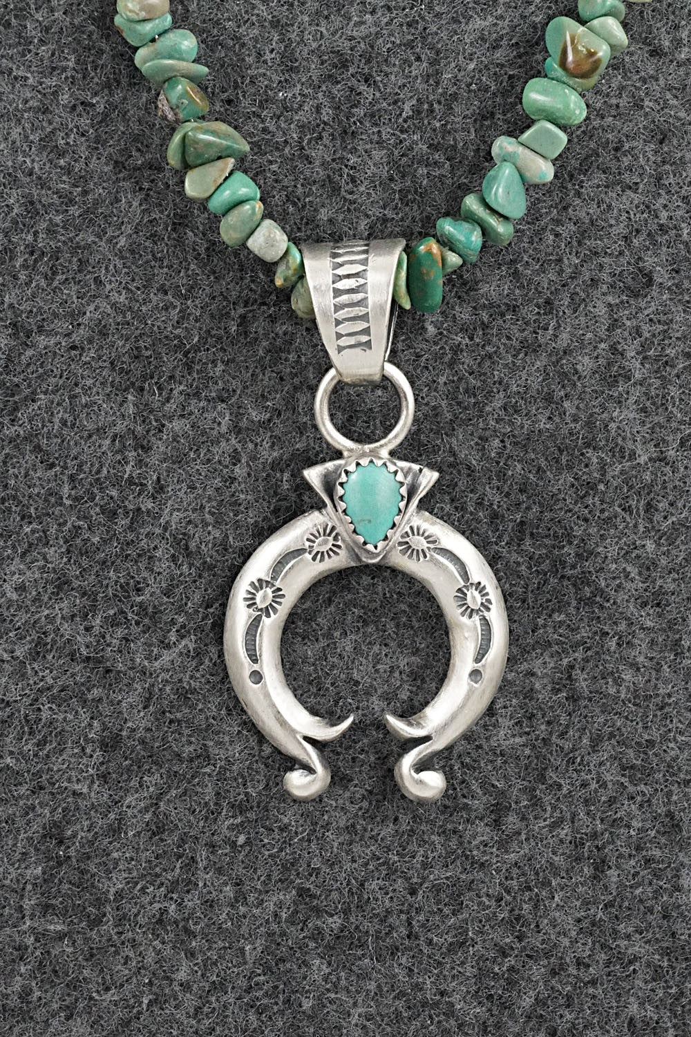 Turquoise & Sterling Silver Necklace 16" - Louise Joe