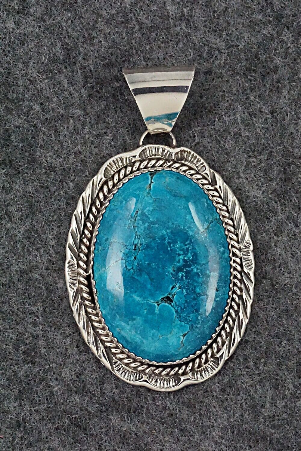Turquoise & Sterling Silver Pendant - Freda Martinez