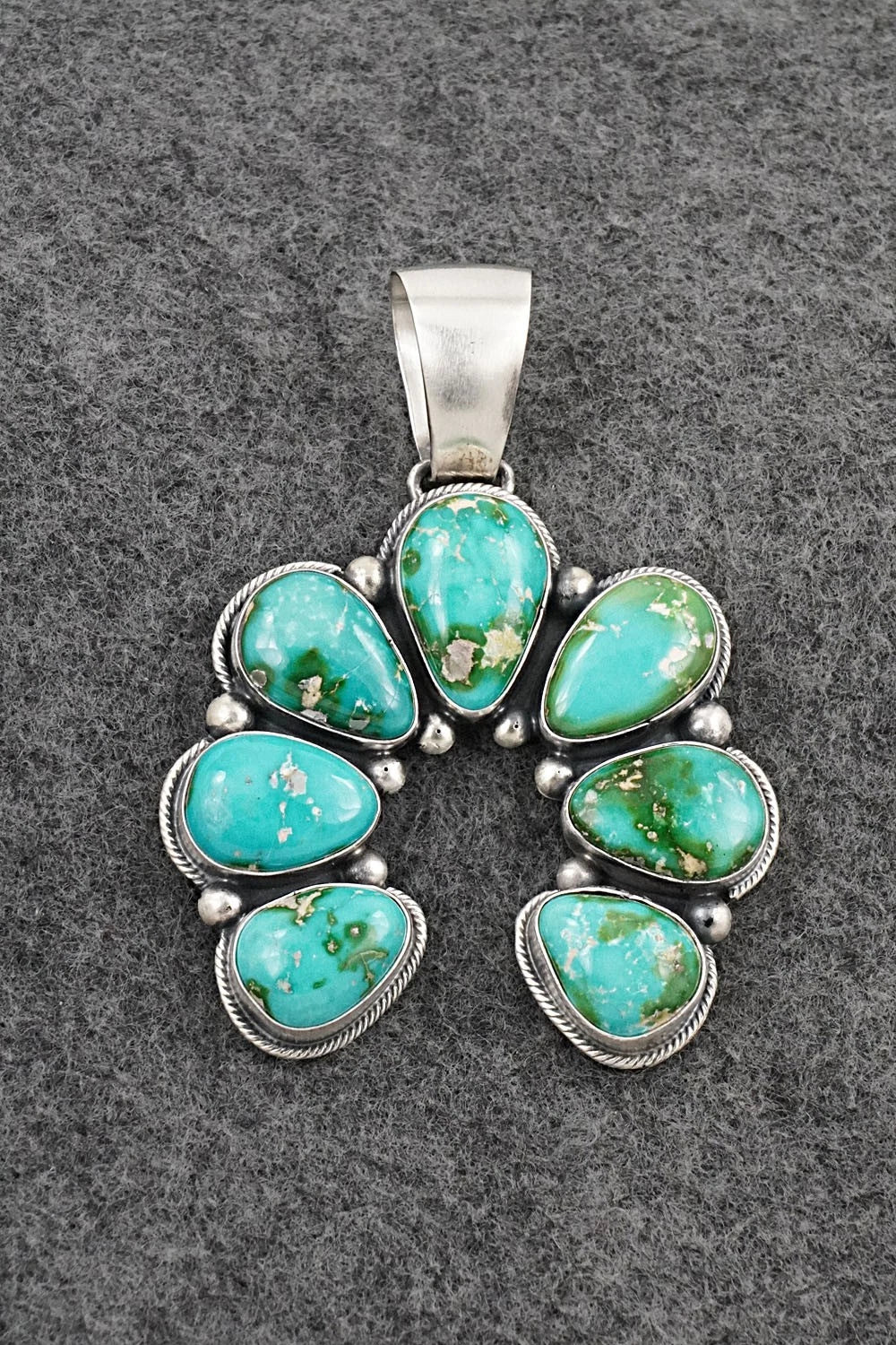 Turquoise & Sterling Silver Pendant - Paul Livingston