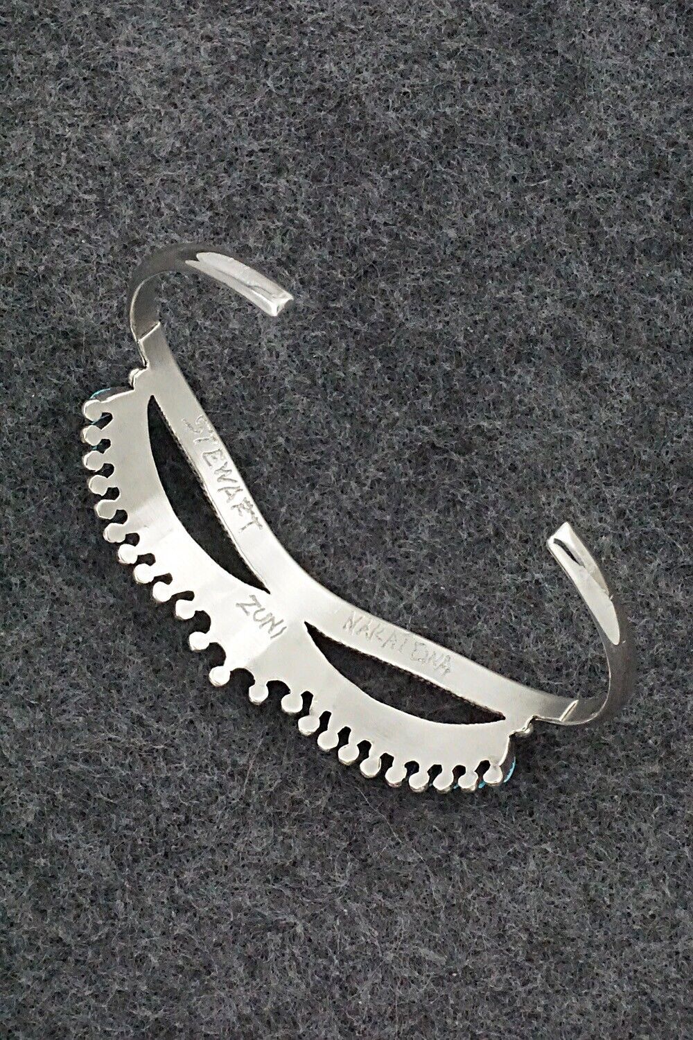 Turquoise & Sterling Silver Bracelet - Stewart Nakatewa