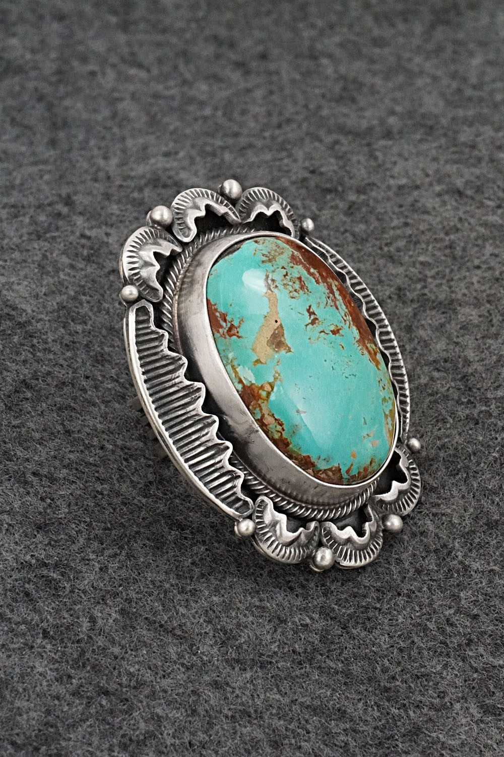 Turquoise & Sterling Silver Ring - Randy Boyd - Size 6.75