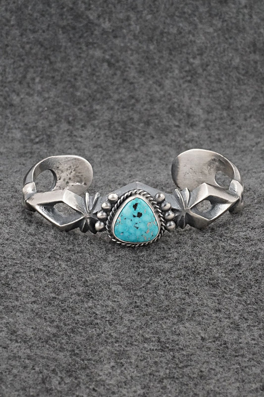 Turquoise & Sterling Silver Bracelet - Harrison Bitsue
