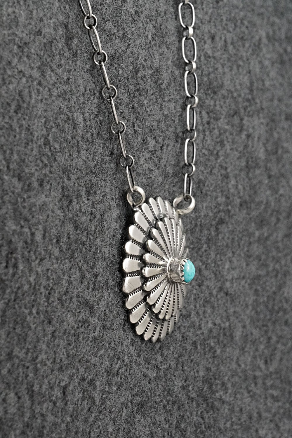 Turquoise & Sterling Silver Necklace - Sheldon Mariano