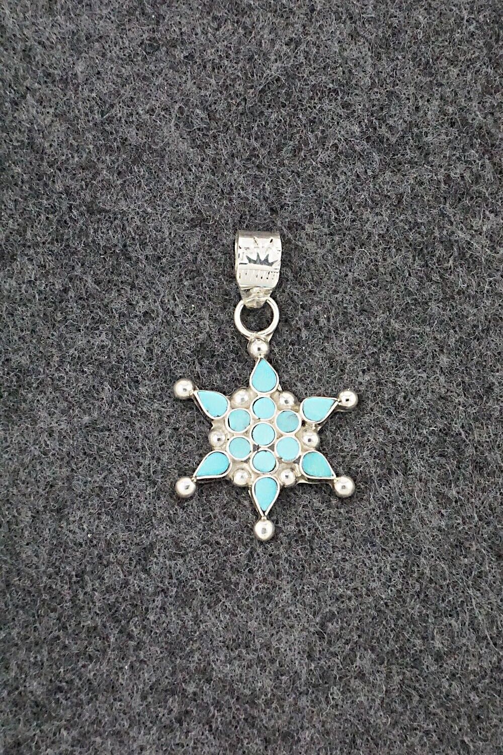 Turquoise & Sterling Silver Pendant - Michelle Peina