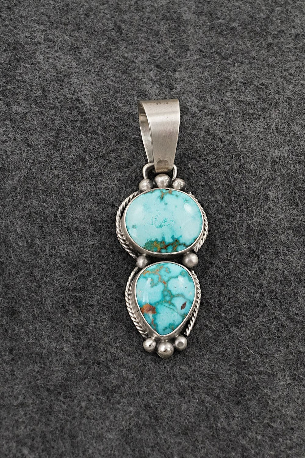 Turquoise & Sterling Silver Pendant - Bobby Johnson