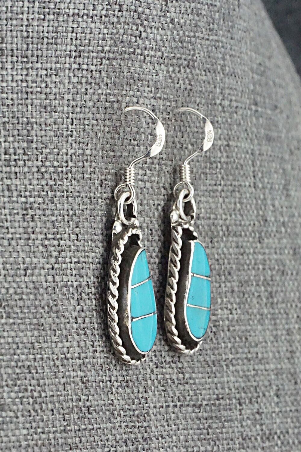 Turquoise & Sterling Silver Earrings - Susie Lowsayatee