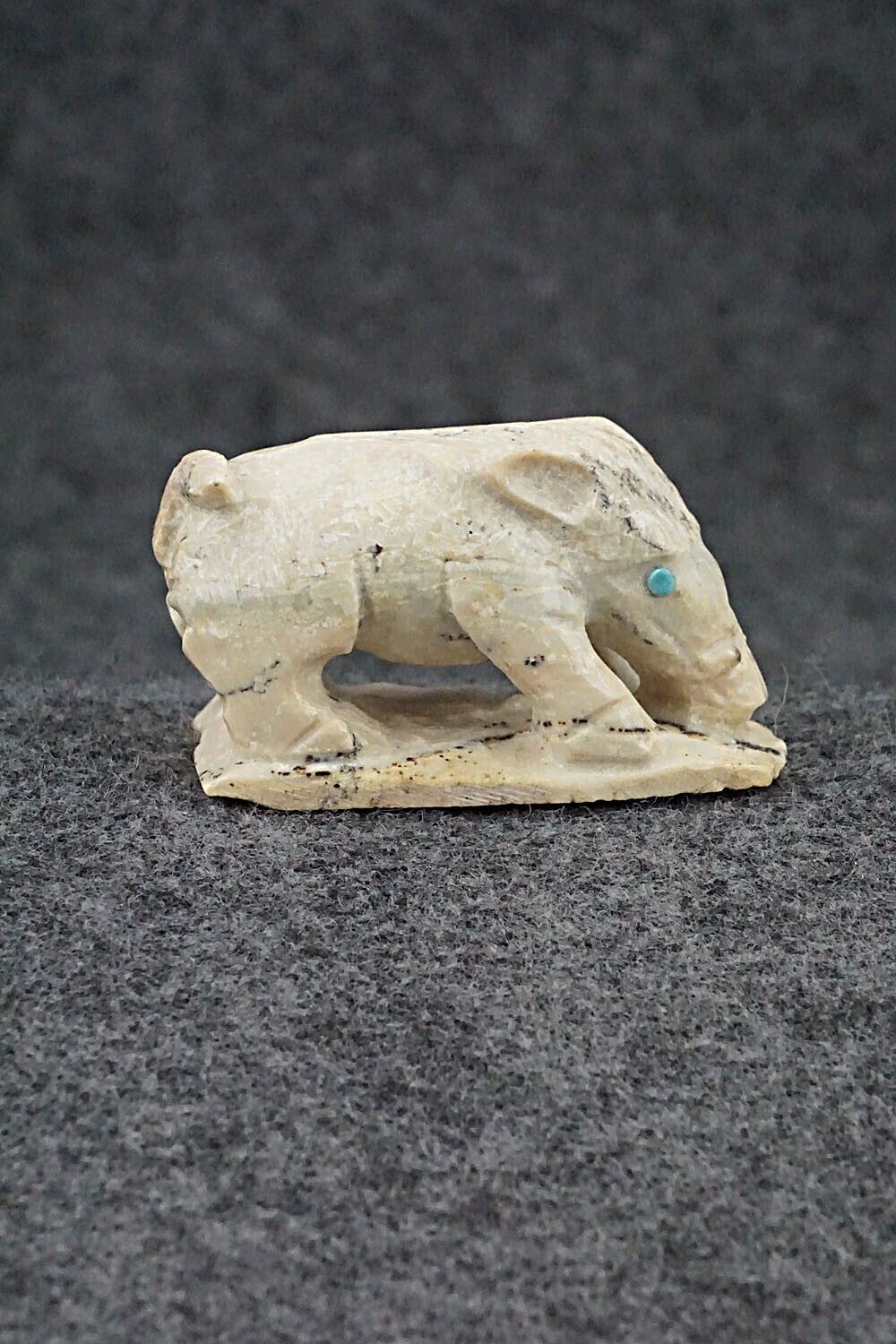 Boar Zuni Fetish Carving - Derrick Kaamasee