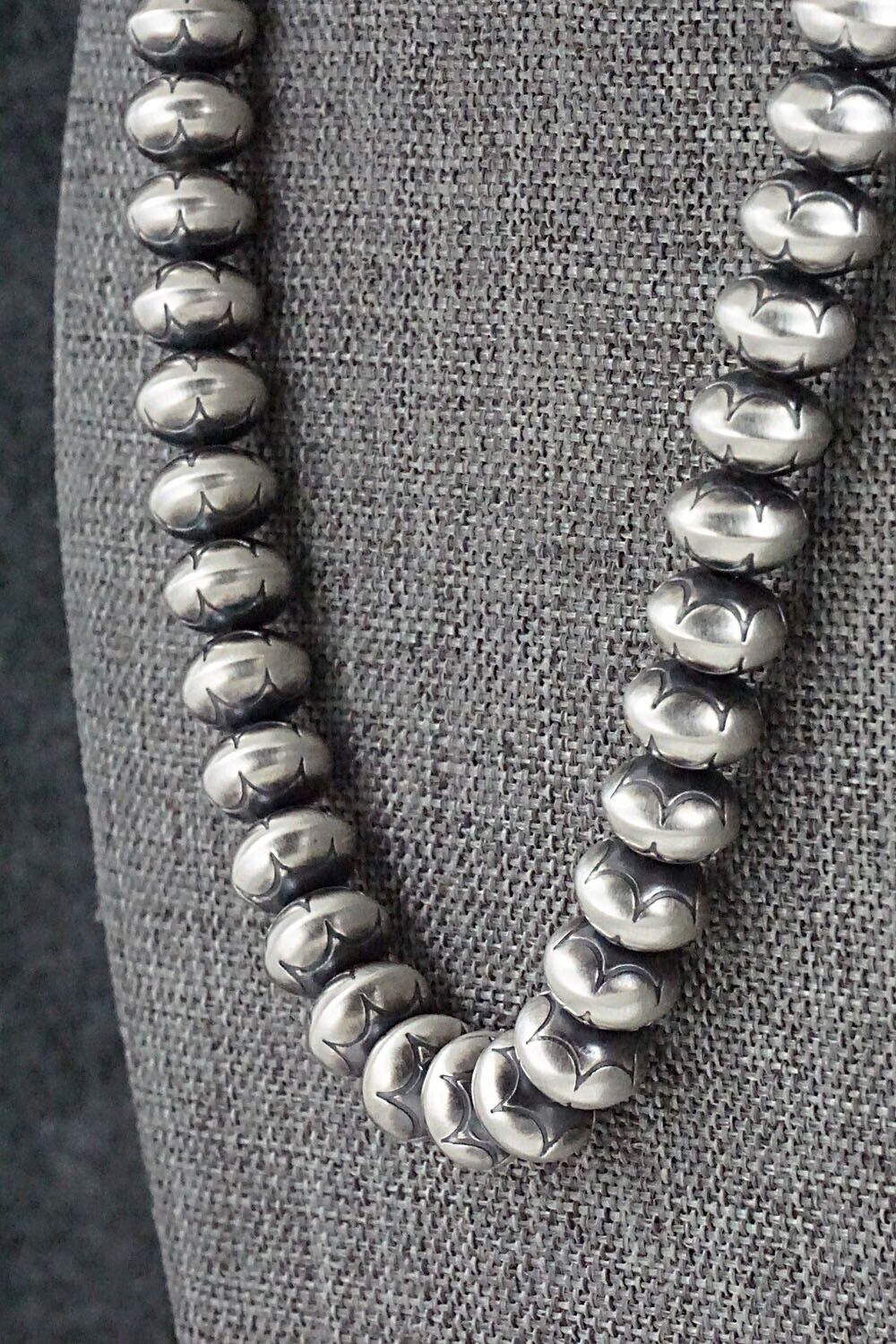 Sterling Silver Navajo Pearl Necklace 18" - Bryannen Halwood