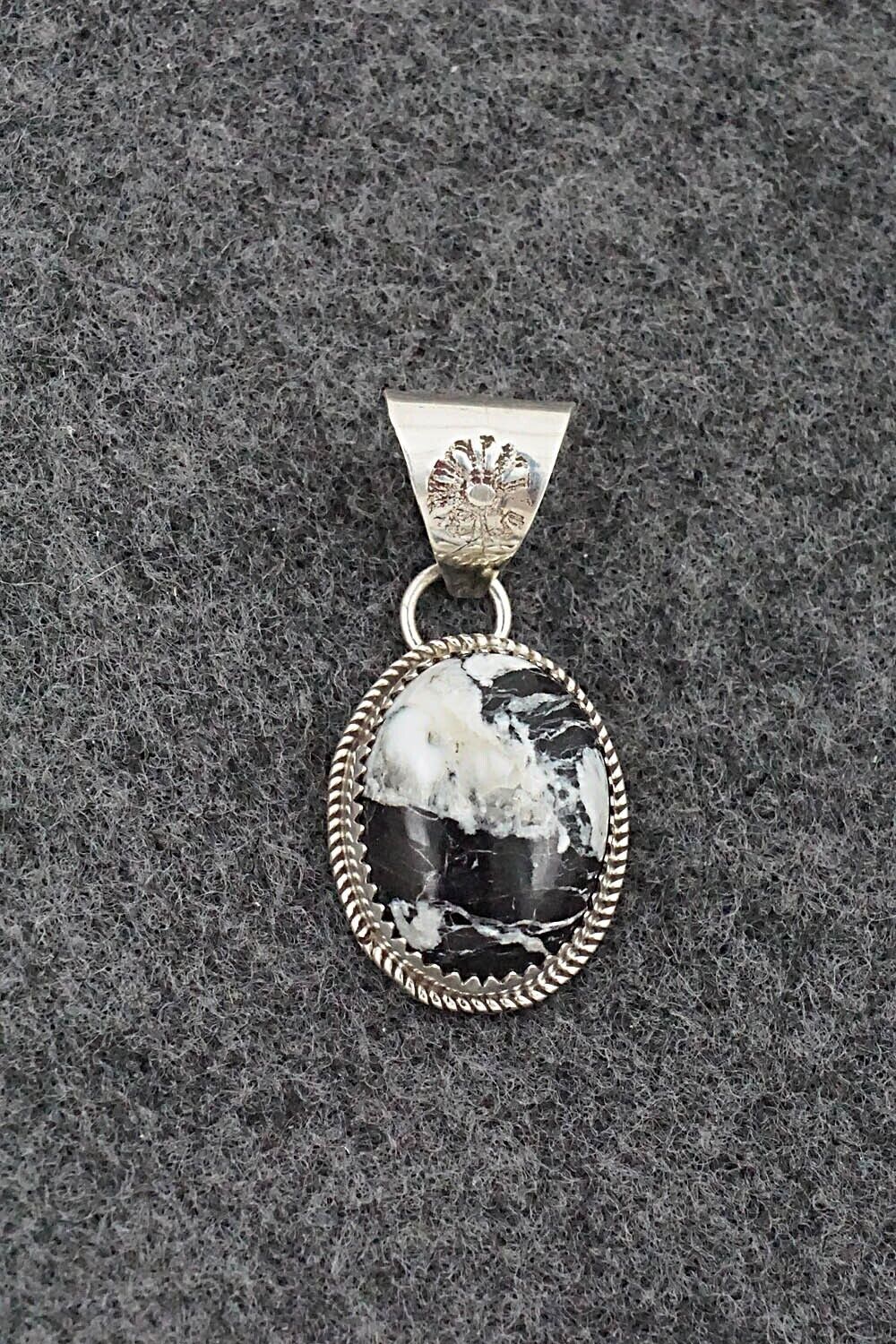 White Buffalo & Sterling Silver Pendant - Ernest Hawthorne